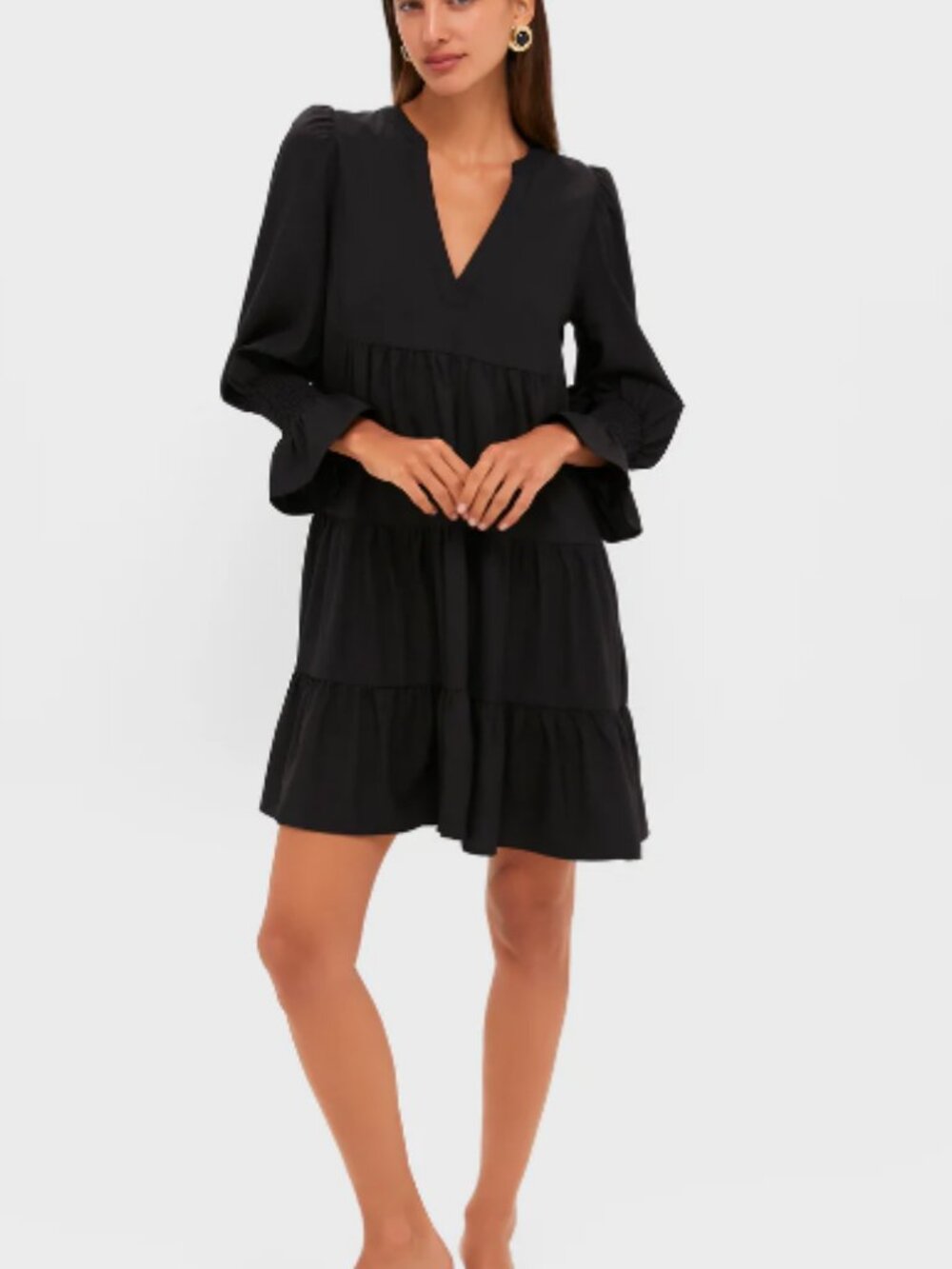 TUCKERNUCK POMANDER PLACE Black Crepe Kenzo Dress LBD S